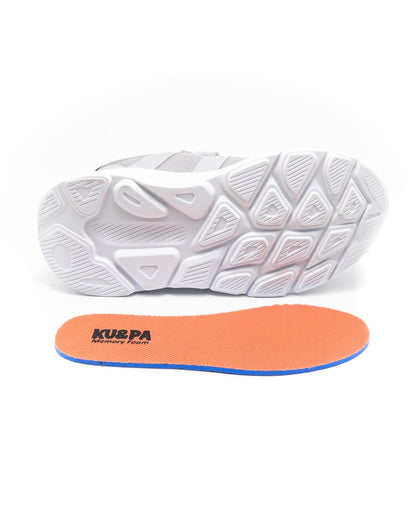 KU&PA - ATOMA GRİ ÇOCUK SNEAKER DERİ GÖRÜNÜMLÜ GÜNLÜK SPOR AYAKKABI CIRTLI - 7002