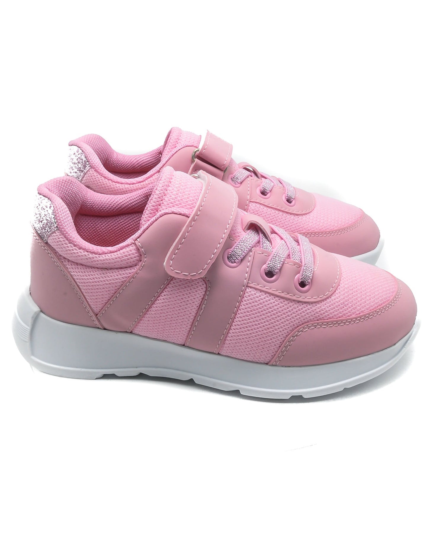 KU&PA - ATOMA PEMBE ÇOCUK SNEAKER DERİ GÖRÜNÜMLÜ GÜNLÜK SPOR AYAKKABI CIRTLI - 7003