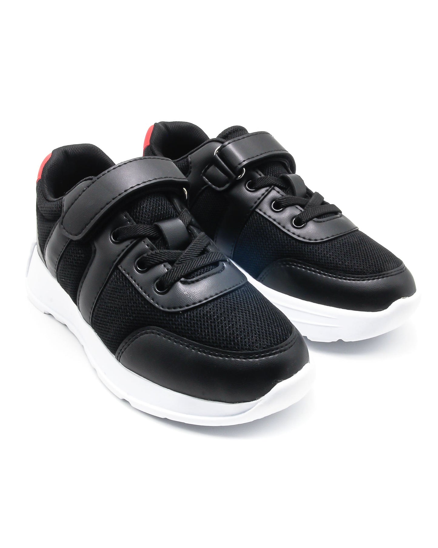 KU&PA - ATOMA SİYAH ÇOCUK SNEAKER DERİ GÖRÜNÜMLÜ GÜNLÜK SPOR AYAKKABI CIRTLI - 7001