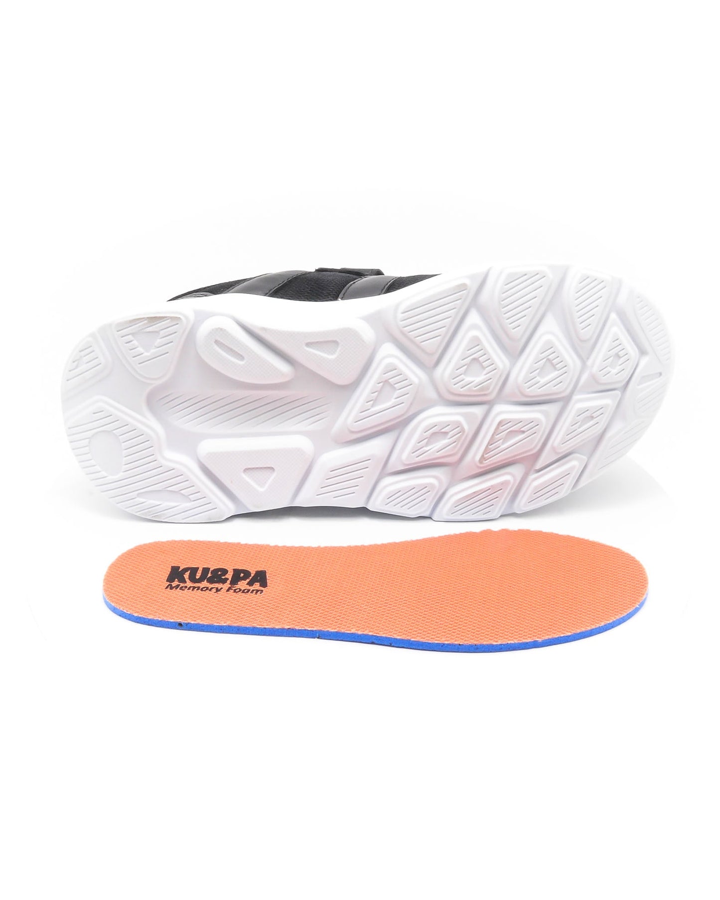 KU&PA - ATOMA SİYAH ÇOCUK SNEAKER DERİ GÖRÜNÜMLÜ GÜNLÜK SPOR AYAKKABI CIRTLI - 7001