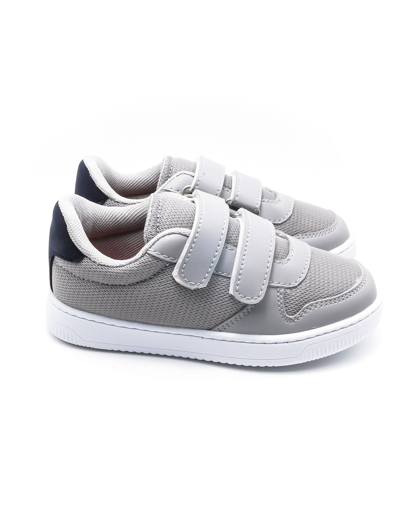 KU&PA - BURBER GRİ ÇOCUK SNEAKER DERİ GÖRÜNÜMLÜ GÜNLÜK SPOR AYAKKABI CIRTLI - 6002