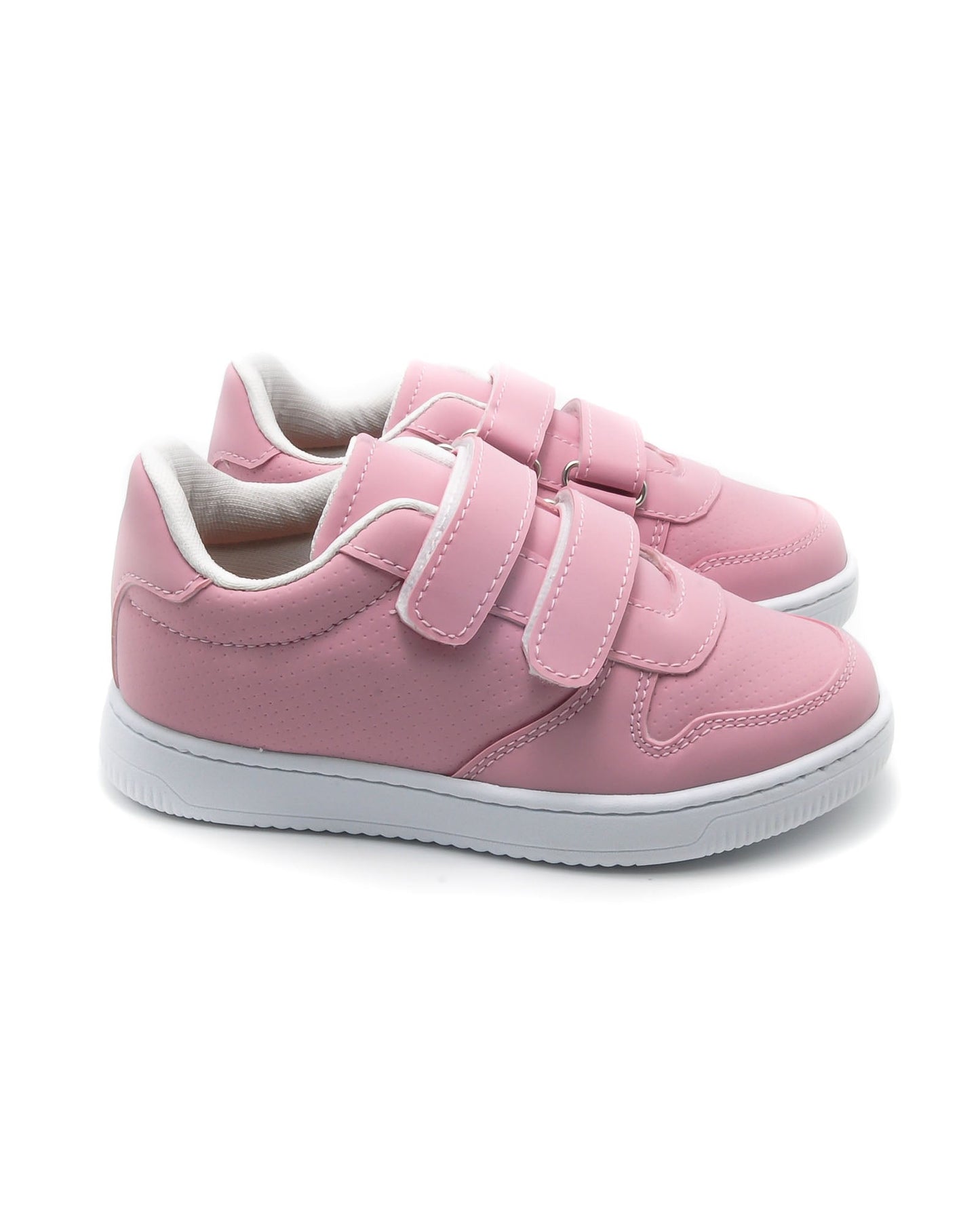 KU&PA - BURBER KOYU PEMBE ÇOCUK SNEAKER DERİ GÖRÜNÜMLÜ GÜNLÜK SPOR AYAKKABI CIRTLI - 5002