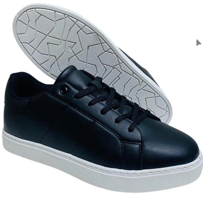 MILAN SİYAH DERİ GÖRÜNÜMLÜ MESH ASTARLI ERKEK SNEAKER - 9002