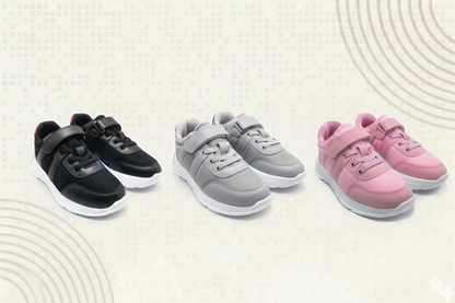 KU&PA - ATOMA PEMBE ÇOCUK SNEAKER DERİ GÖRÜNÜMLÜ GÜNLÜK SPOR AYAKKABI CIRTLI - 7003