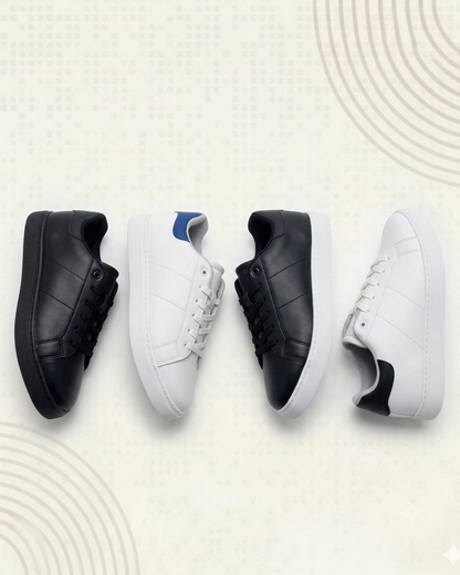 STELLA PENDENZA - MILAN SİYAH DERİ GÖRÜNÜMLÜ MESH ASTARLI ERKEK SNEAKER - 9002
