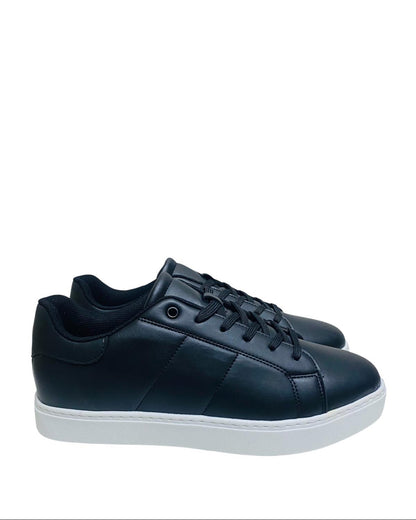 STELLA PENDENZA - MILAN SİYAH DERİ GÖRÜNÜMLÜ MESH ASTARLI ERKEK SNEAKER - 9002