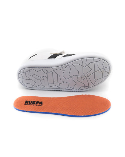 KU&PA - RAMBA BEYAZ ÇOCUK SNEAKER DERİ GÖRÜNÜMLÜ GÜNLÜK SPOR AYAKKABI CIRTLI - 4002