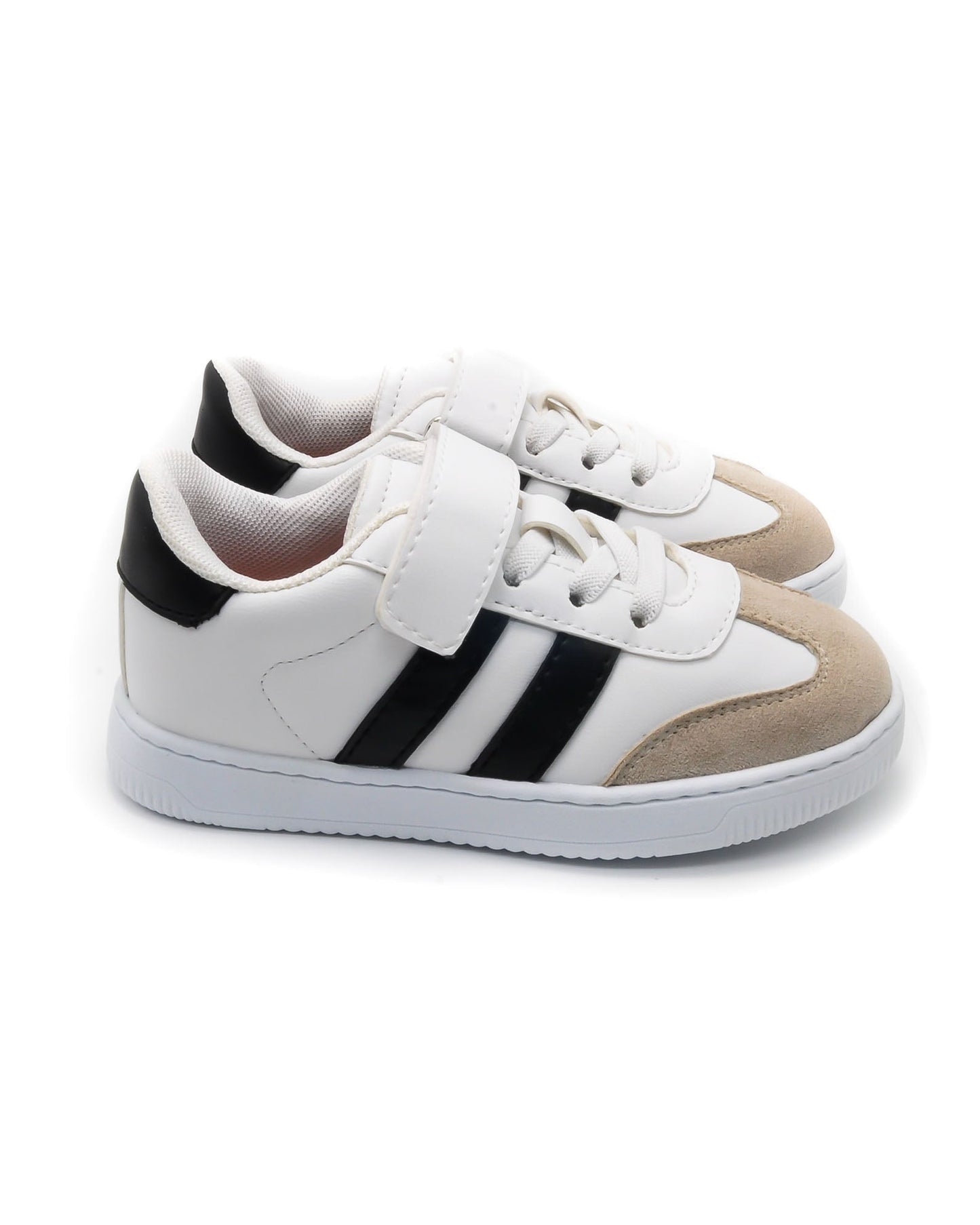 KU&PA - RAMBA BEYAZ ÇOCUK SNEAKER DERİ GÖRÜNÜMLÜ GÜNLÜK SPOR AYAKKABI CIRTLI - 4002