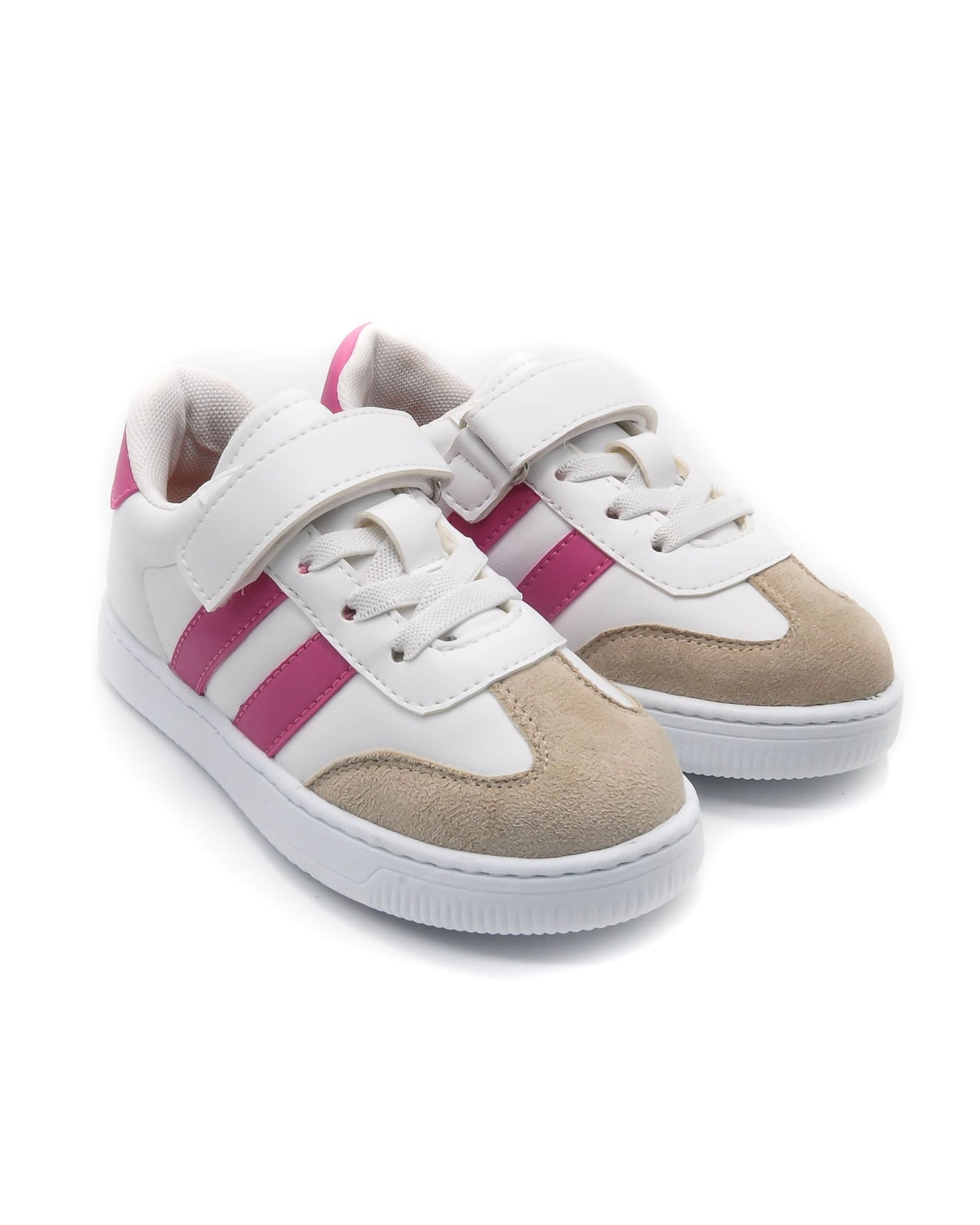 KU&PA - RAMBA PEMBE ÇOCUK SNEAKER DERİ GÖRÜNÜMLÜ GÜNLÜK SPOR AYAKKABI CIRTLI - 4003