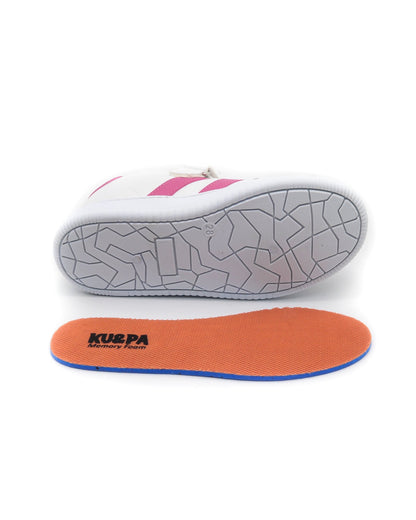KU&PA - RAMBA PEMBE ÇOCUK SNEAKER DERİ GÖRÜNÜMLÜ GÜNLÜK SPOR AYAKKABI CIRTLI - 4003