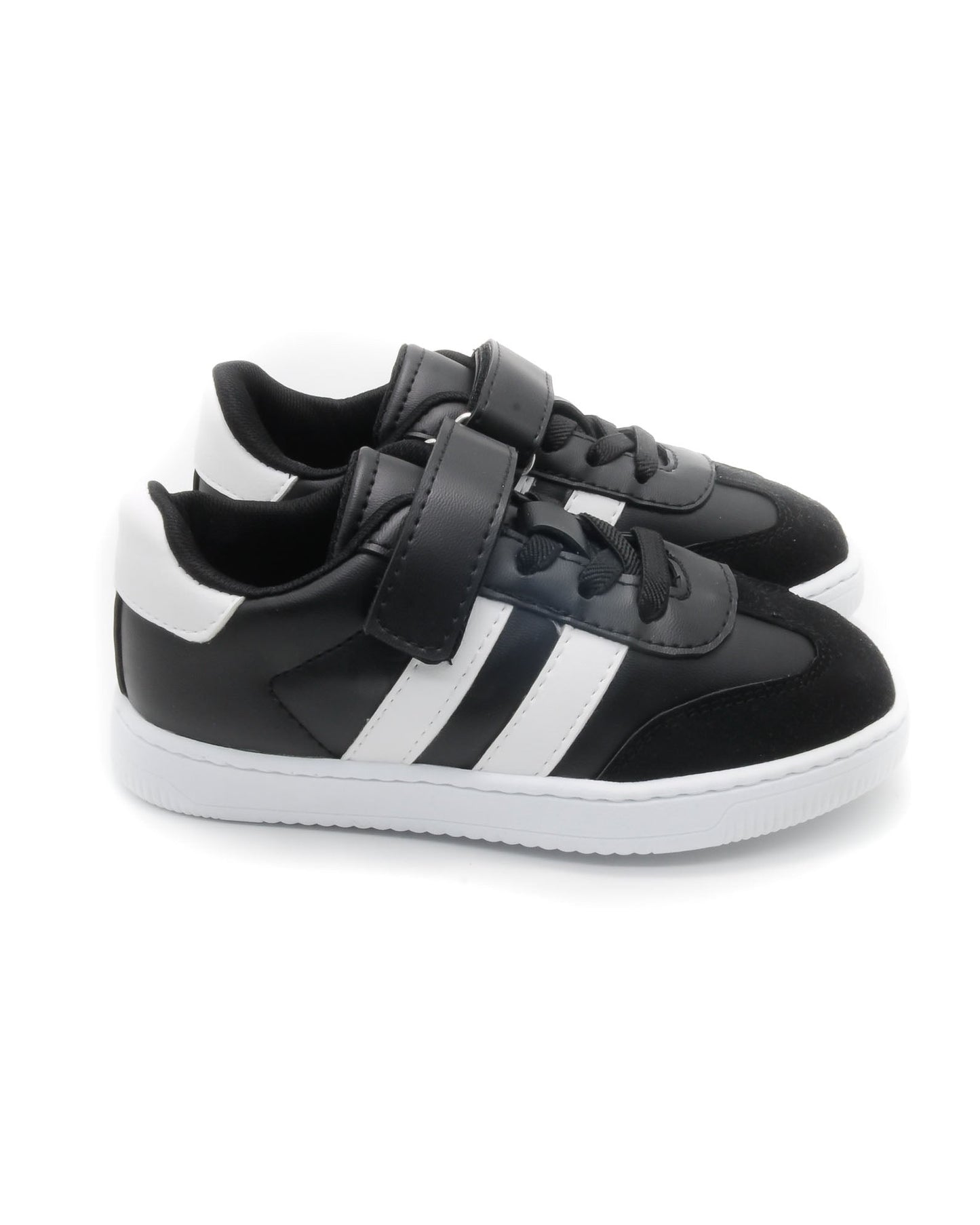 KU&PA - RAMBA SİYAH ÇOCUK SNEAKER DERİ GÖRÜNÜMLÜ GÜNLÜK SPOR AYAKKABI CIRTLI - 4001